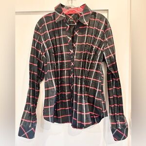 Beluva San Francisco lightweight checker red black crinkle top textured XL